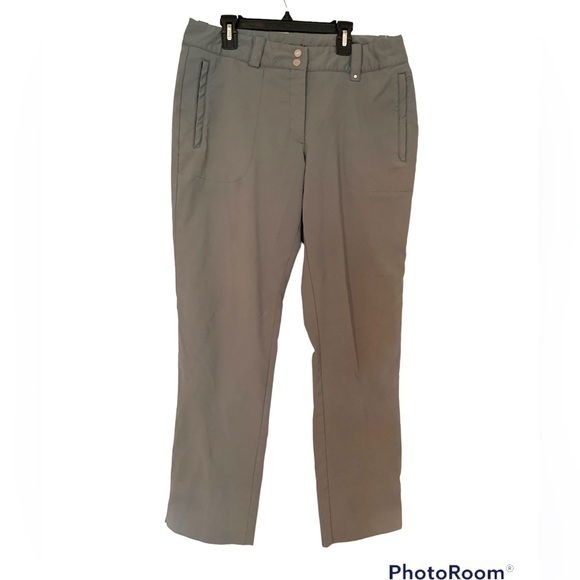 Nike Golf Dri Fit Pants Straight Leg Grey Size 10 - Picture 1 of 16